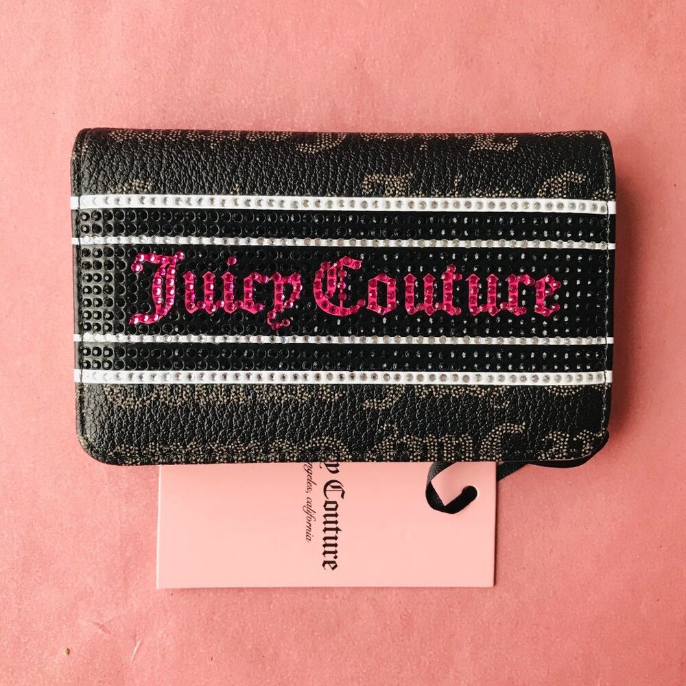 Juicy Couture Fashion Statement  Elongated Bifold Wallet    Zip coin Pocket